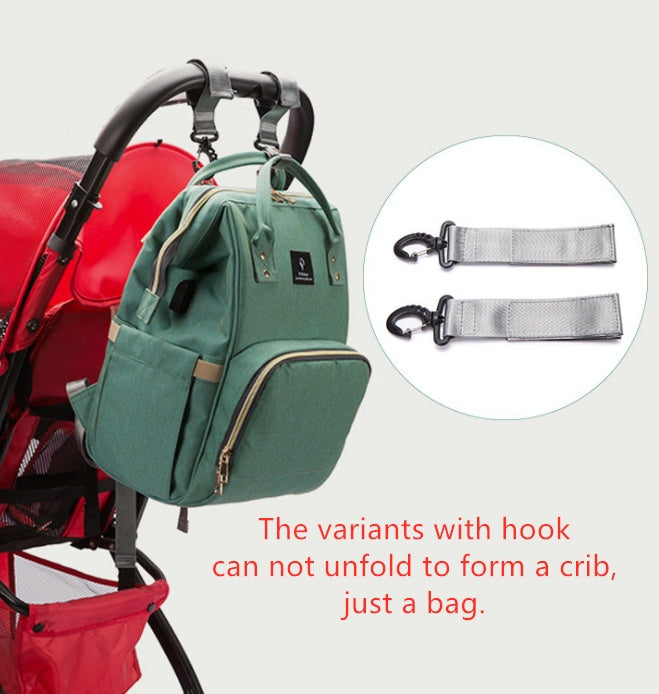 The All-in-One Travel Diaper Bag with Foldable Crib & Changing Station
