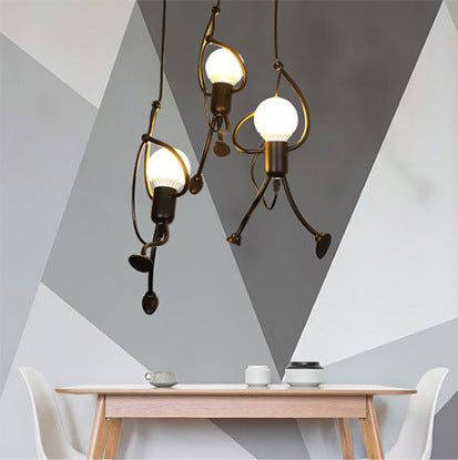 Villain-Style Iron Chandelier – 26 cm Pendant (Adjustable 140 cm) – Duvencioglu
