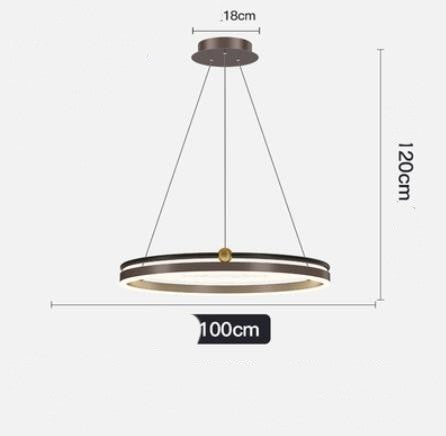 Brushed-Aluminum Fish-Line LED Chandelier – 5000 K Pendant – Duvencioglu