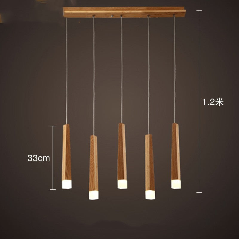 Nordic Solid Wood Pendant Light - Post-Modern Simplicity Chandelier – Duvencioglu