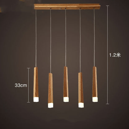 Nordic Solid Wood Pendant Light - Post-Modern Simplicity Chandelier – Duvencioglu