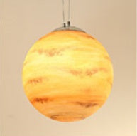 Nordic Industrial Moon LED Chandelier – Single-Head Pendant – Duvencioglu