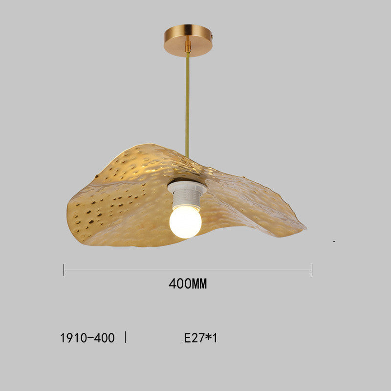 Postmodern Chinese Lotus Leaf Glass Chandelier – Stair & Tea Room Pendant – Duvencioglu