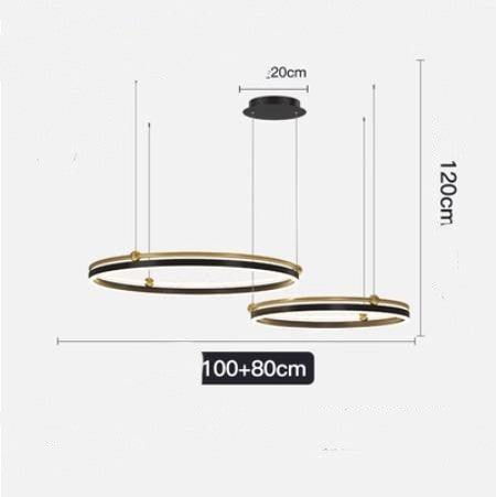 Brushed-Aluminum Fish-Line LED Chandelier – 5000 K Pendant – Duvencioglu