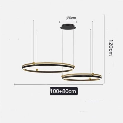 Brushed-Aluminum Fish-Line LED Chandelier – 5000 K Pendant – Duvencioglu
