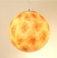 Nordic Industrial Moon LED Chandelier – Single-Head Pendant – Duvencioglu