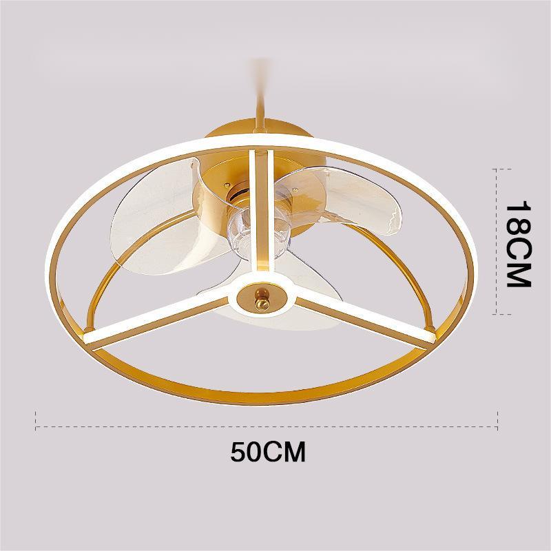 Nordic Invisible Fan LED Chandelier – Modern 50 cm Remote-Control Pendant – Duvencioglu