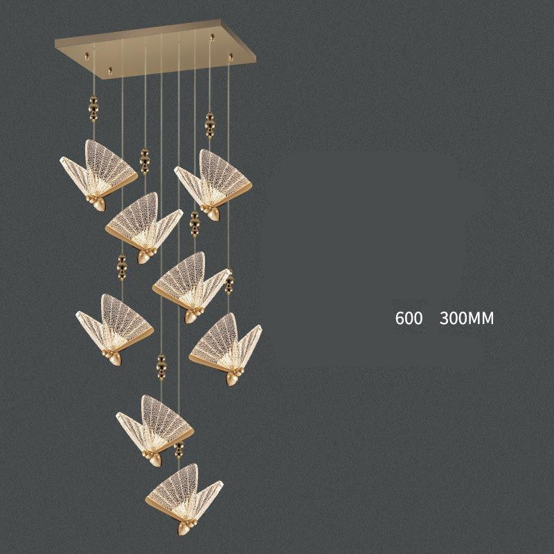 Modern Butterfly Crystal Mini Chandelier – LED Pendant Light for B&B & Staircase – Duvencioglu