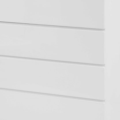 Gloss White Stainless Steel 5-Drawer Chest - Contemporary Design – Duvencioglu