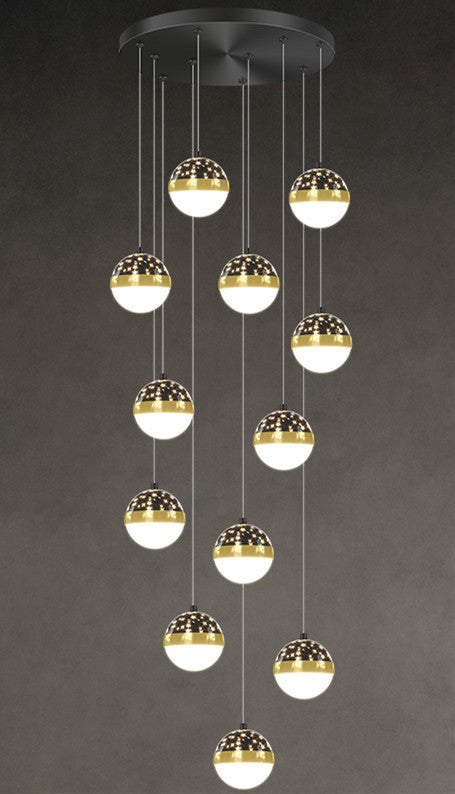 Nordic Luxury Duplex Staircase LED Chandelier – Model D6468 – Duvencioglu
