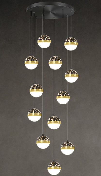 Nordic Luxury Duplex Staircase LED Chandelier – Model D6468 – Duvencioglu