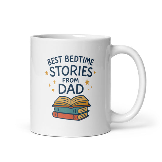 Storyteller Dad Mug – Best Bedtime Stories Design – Cozy Father&#39;s Day Gift – Reading Dad Coffee Cup – Sentimental Gift Idea – Duvencioglu