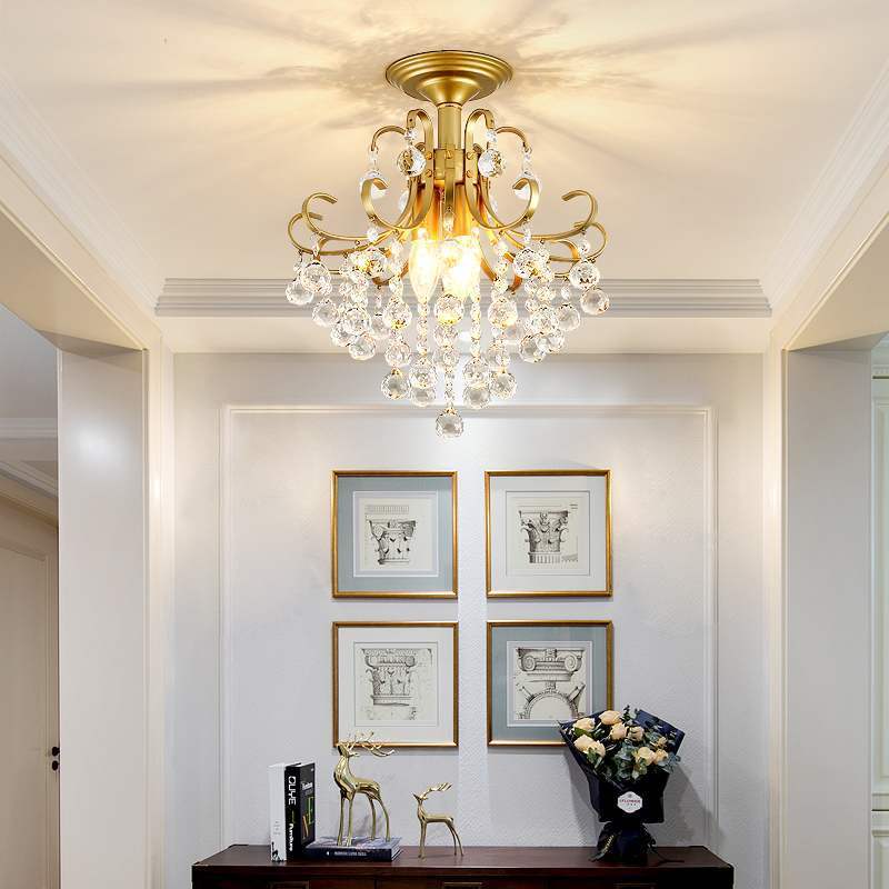 European Crystal Chandelier - American-Style Glass & Iron Lamp – Duvencioglu