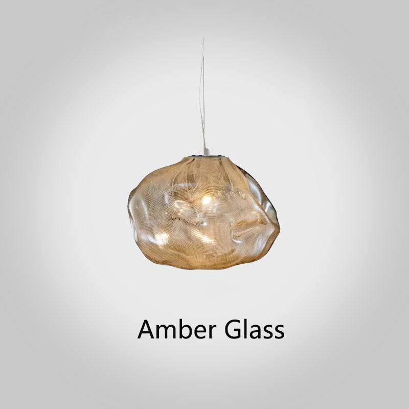 Postmodern Luxury Glass Chandelier – 200/300 mm E27 Pendant – Duvencioglu