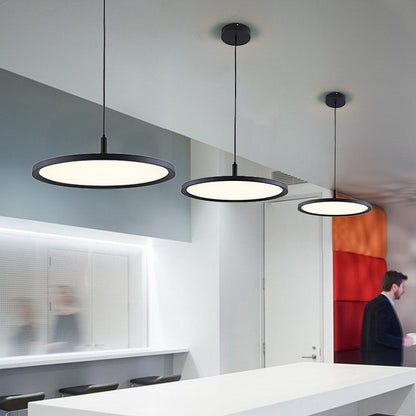 Nordic Slim Round LED Chandelier – Creative Bar & Office Pendant – Duvencioglu