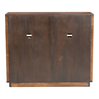 42" Walnut Wood Accent Cabinet - 2 Doors, 3 Shelves & 2 Drawers – Duvencioglu