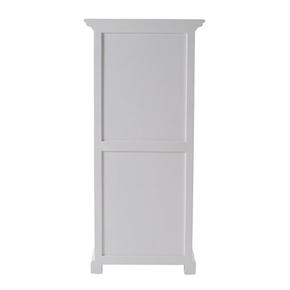 52" White Storage Cabinet with 2 Drawers & Removable Rattan Baskets – Duvencioglu