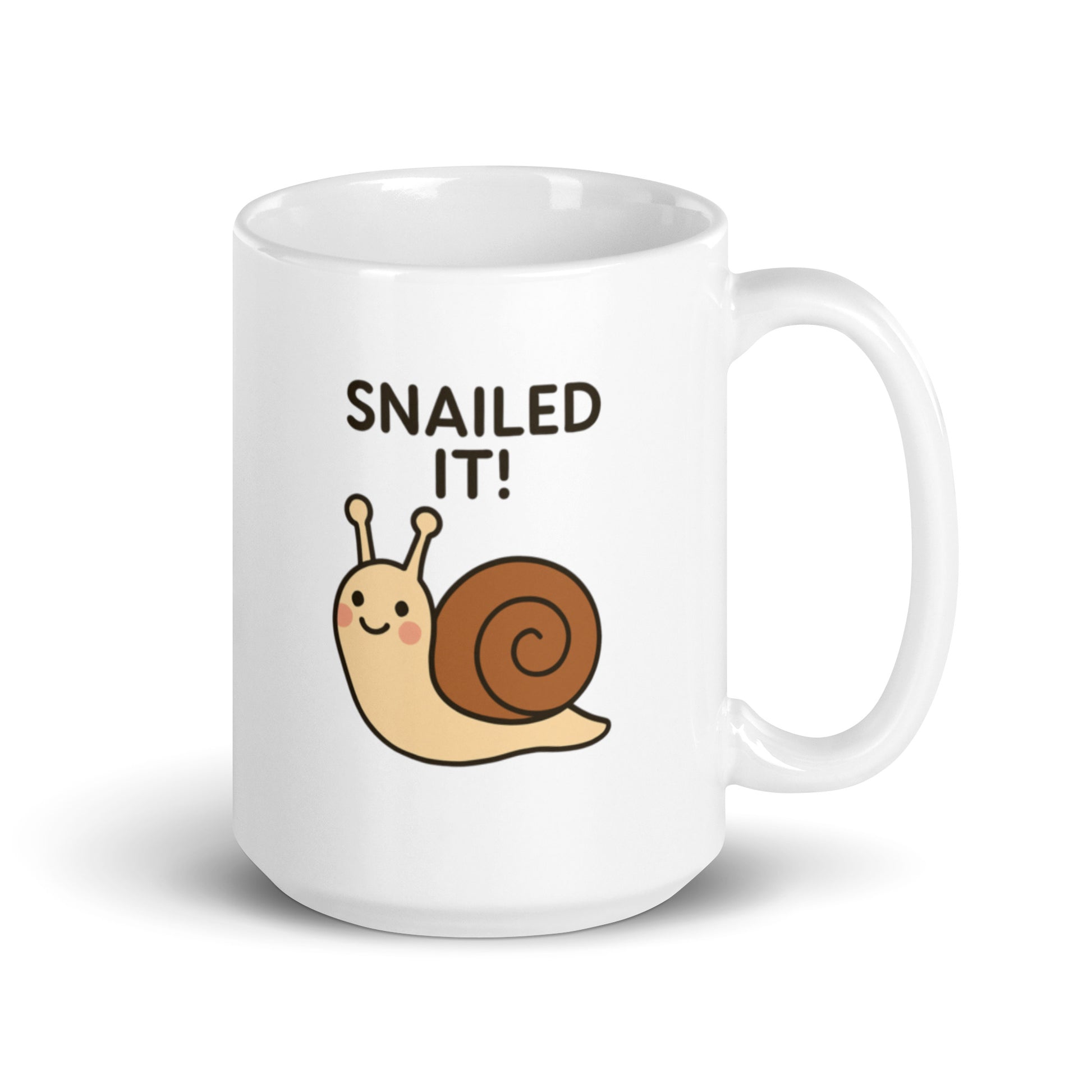 Snailed It! Mug – Funny Cute Snail Pun Gift for Motivated Souls – Duvencioglu
