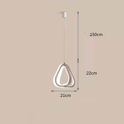 Nordic Single-Head LED Pendant – 210 mm Iron Chandelier – Duvencioglu