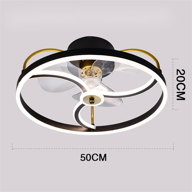 Nordic Invisible Fan LED Chandelier – Modern 50 cm Remote-Control Pendant – Duvencioglu