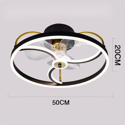 Nordic Invisible Fan LED Chandelier – Modern 50 cm Remote-Control Pendant – Duvencioglu