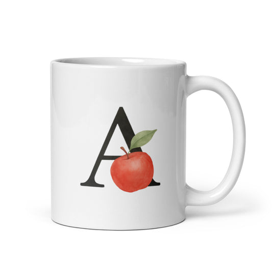 Personalized A Initial Apple Design Fresh Monogram Letter Art Watercolor Fruit Name Letter Custom Gift for Her Bright Letter A Printable – Duvencioglu