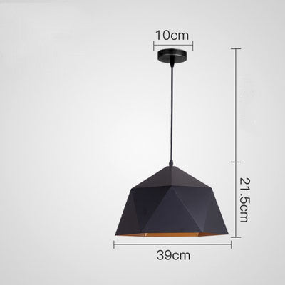 Geometric Hanging Pendant Light - Modern & Colorful Iron Lamp – Duvencioglu