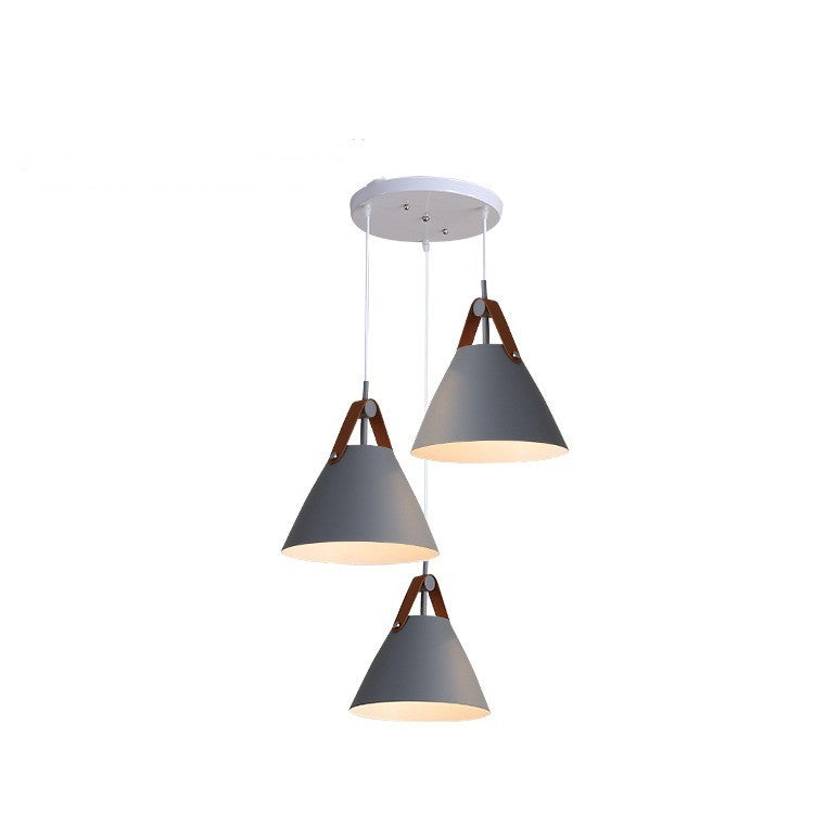 Nordic Macaron LED Disc Chandelier – 32×30×30 cm Iron Pendant – Duvencioglu