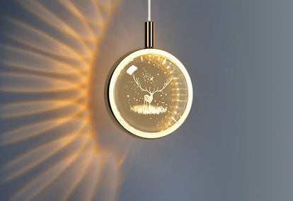 Jellyfish Nordic Crystal LED Bedside Chandelier – 120 mm Pendant – Duvencioglu