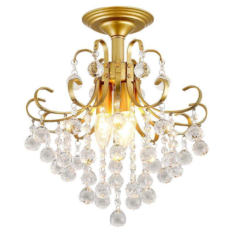 European Crystal Chandelier - American-Style Glass & Iron Lamp – Duvencioglu