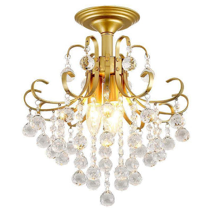 European Crystal Chandelier - American-Style Glass & Iron Lamp – Duvencioglu
