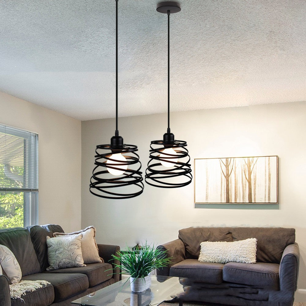 Post-Modern Iron Art Chandelier – Single-Head LED Pendant for Café & Bar – Duvencioglu