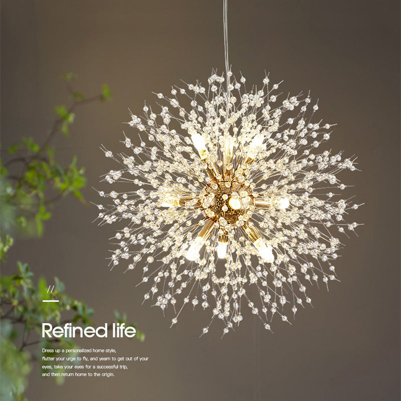 Dandelion Crystal Chandelier - Light Luxury Ceiling Lamp – Duvencioglu