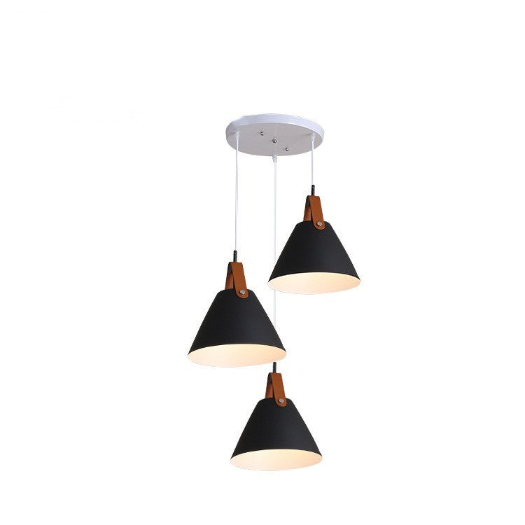 Nordic Macaron LED Disc Chandelier – 32×30×30 cm Iron Pendant – Duvencioglu