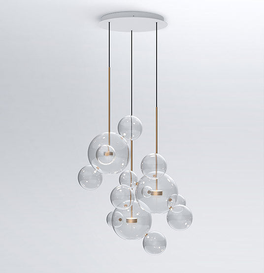 Soap Bubble Mickey LED Glass Chandelier – Nordic Pendant (3C Certified) – Duvencioglu