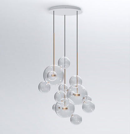 Soap Bubble Mickey LED Glass Chandelier – Nordic Pendant (3C Certified) – Duvencioglu