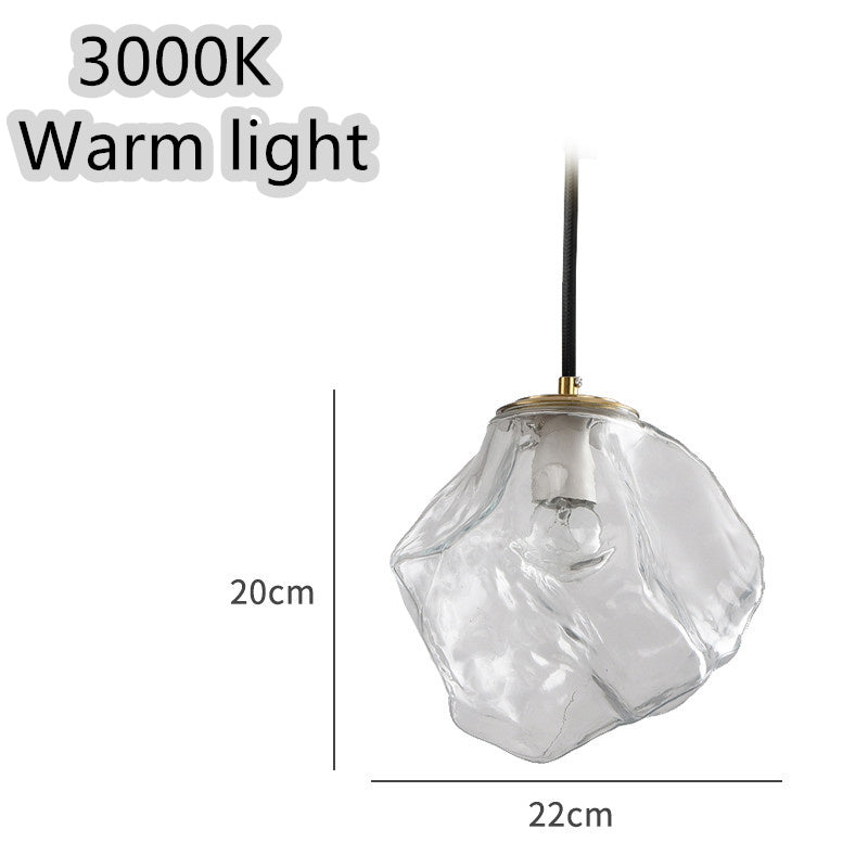 Minimalist Ice Cube Glass Chandelier – Creative Restaurant & Bar Pendant – Duvencioglu