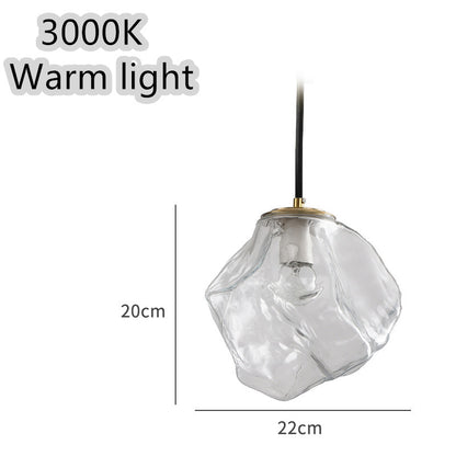 Minimalist Ice Cube Glass Chandelier – Creative Restaurant & Bar Pendant – Duvencioglu