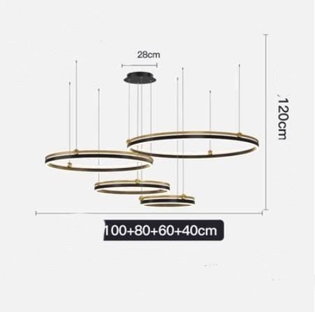 Brushed-Aluminum Fish-Line LED Chandelier – 5000 K Pendant – Duvencioglu