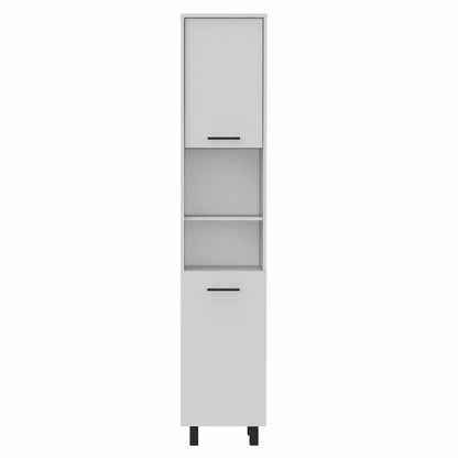 78" Modern White Pantry Cabinet - Tall Kitchen Storage with 5 Shelves – Duvencioglu