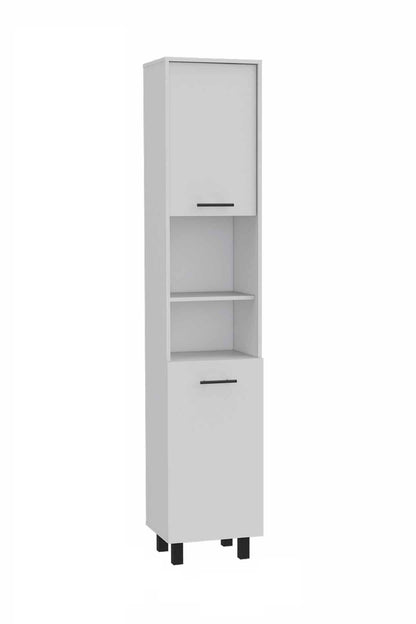 78" Modern White Pantry Cabinet - Tall Kitchen Storage with 5 Shelves – Duvencioglu