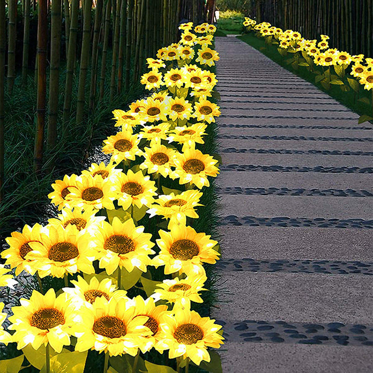 Solar Powered LED Sunflower Garden Lights - Outdoor Decorative Lamps – Duvencioglu