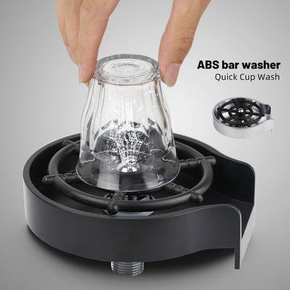 High-Pressure Bar Counter Cup Washer - Automatic Faucet & Sink Rinser