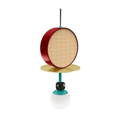 Colorful Multi-Head Glass & Iron Chandelier – Creative Restaurant Pendant – Duvencioglu