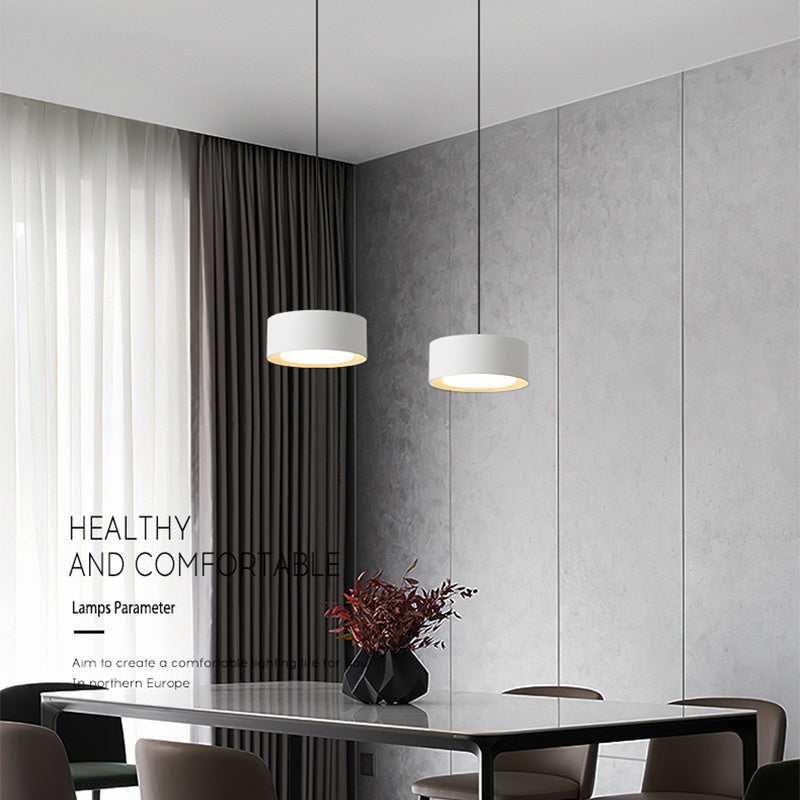 Scandinavian Single-Head LED Bedside Chandelier – Small Iron Pendant – Duvencioglu