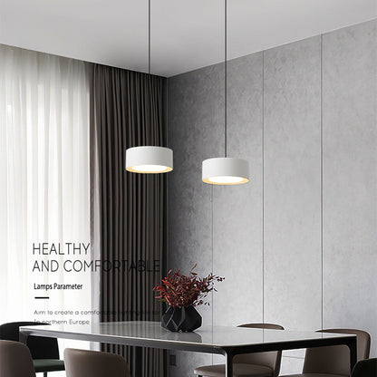 Scandinavian Single-Head LED Bedside Chandelier – Small Iron Pendant – Duvencioglu
