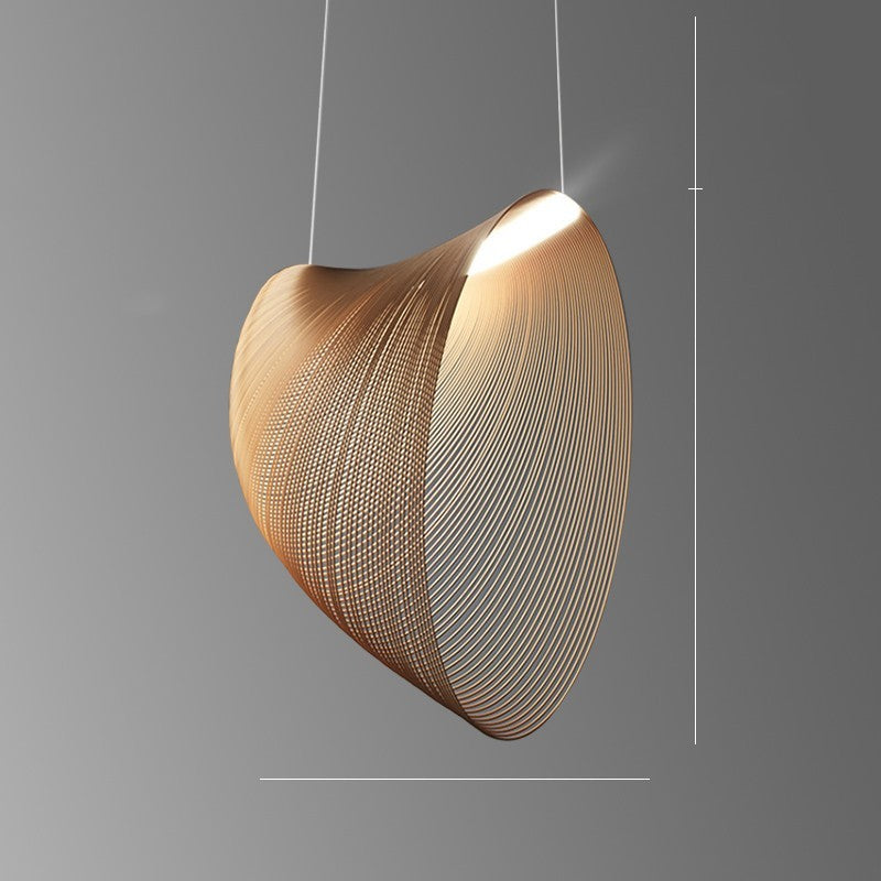 Nordic Wood-Log LED Chandelier – 40/60/80 cm Modern Pendant – Duvencioglu
