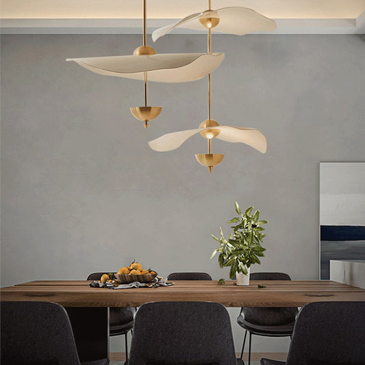 Acrylic Lotus-Leaf LED Chandelier – Single & Double-Head Window Pendant – Duvencioglu