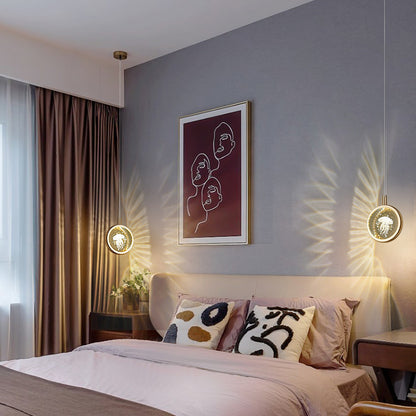 Jellyfish Nordic Crystal LED Bedside Chandelier – 120 mm Pendant – Duvencioglu