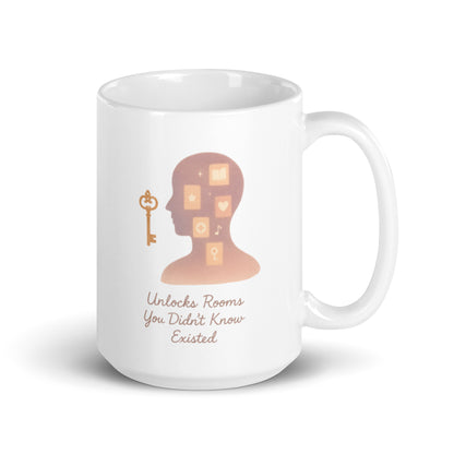 Unlocks Rooms You Didn’t Know Existed Mug – Inspirational Doorway Metaphor – Minimal Empowerment Design – Teacher Gift Coffee Cup – Duvencioglu
